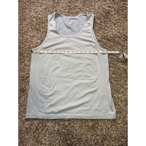Lululemon Men Metal Vent Tech Tank Top Blue Stretch Your Head Score Without Goal - Picture 7 of 16